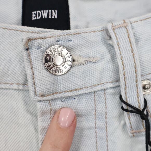 Edwin CAI Classic High Rise Straight Leg Denim Jean High Hopes Blue Size 27 NWT - Picture 10 of 10